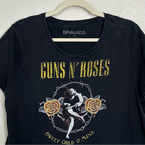 Bravado Guns N' Roses "Sweet Child of Mine" Cropped Women's Tee, Size XL - Picture 2 of 9